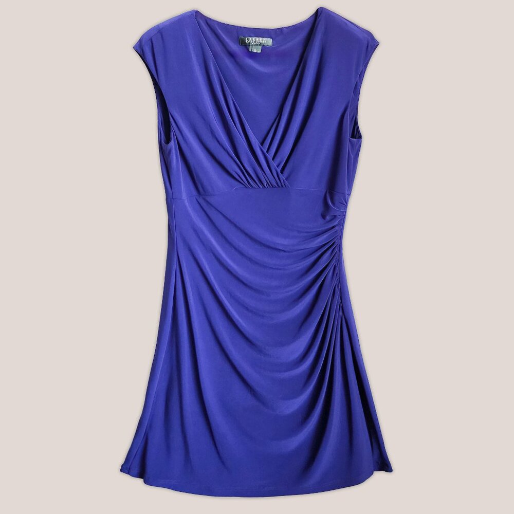 LAUREN RALPH LAUREN Purple Draped Dress